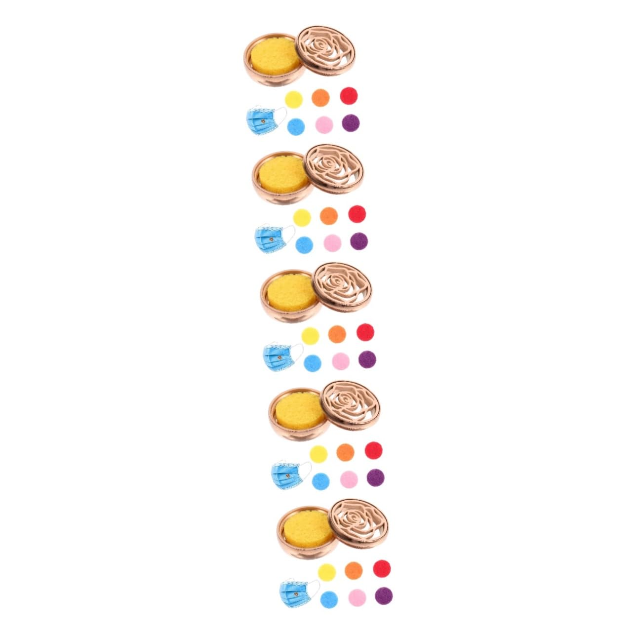 SOLUSTRE 5sätze Mini Aromatherapie Diffuser Clip Für Masken Tragbarer Duftbuckle Mit Baumwollpads Roségold Für Entspannende Atemtherapie Unterwegs