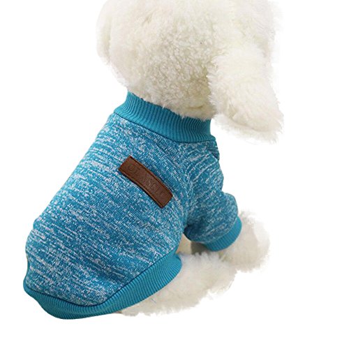 MEIbax Hanomes Ropa para Mascotas de Invierno Perros y Gatos Caliente Chaqueta Sudadera Suéter Clásico Jersey de Forro Polar pequeños medianos y Grandes