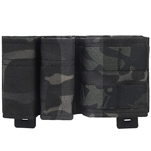 WarmHeartting MOLLE Magazinbeutel Triple Magazintasche Tasche Holster Aufbewahrung Nylon 5,56mm 9mm Magazinhalter taktisch Zubehör