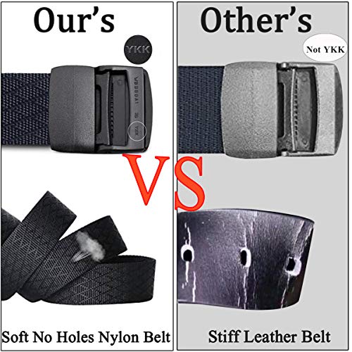 WYuZe 2 Pack Nylon Belt Outdoor Military Web Belt 1.5" Men Tactical Webbing Work Belts for Men4