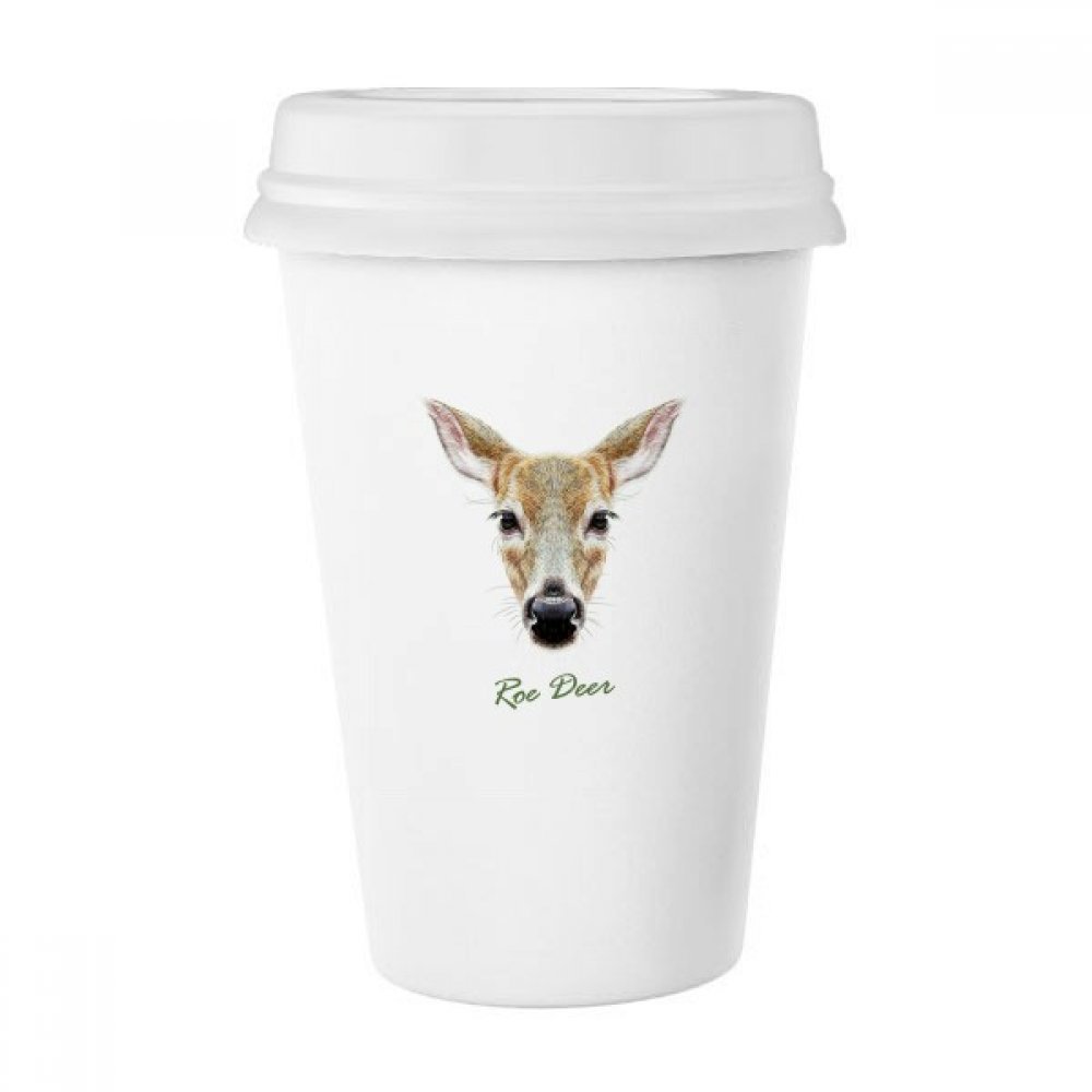 Tasse chevreuil marron sauvage poterie céramique multicolore 350ML