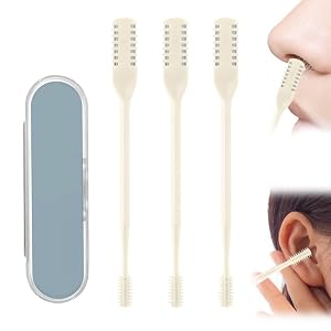 DSACL Nasal Hair Cutter Trimmer 2025 New 360 Rotary Nose Hair Remover with Ear Picker Portable Grooming Essential
