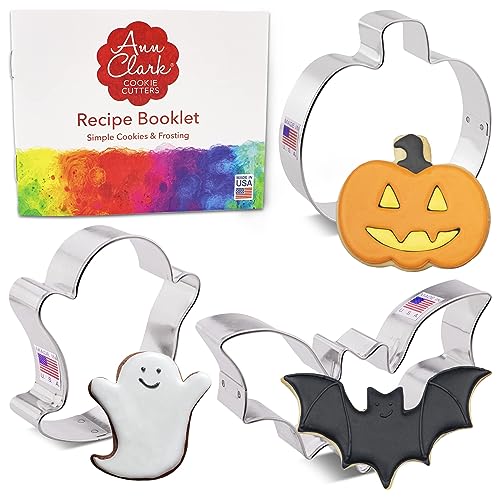 Ann Clark Halloween Cookie Cutters Set of 3, Made in USA