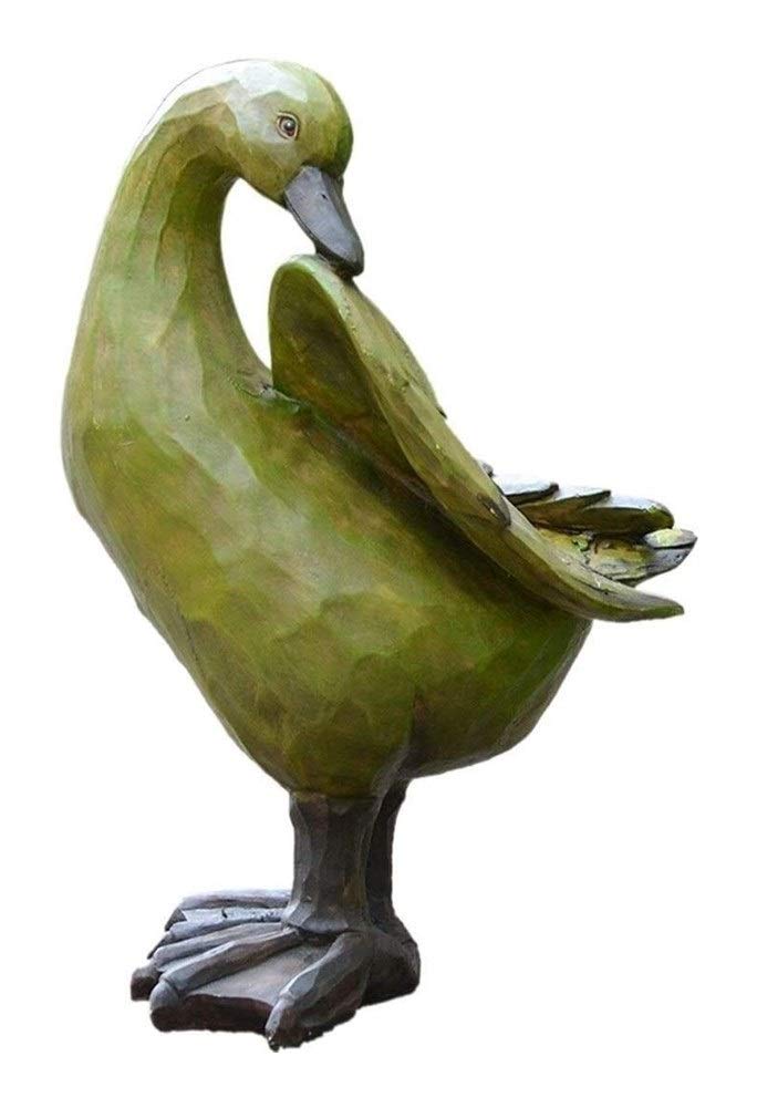 Ornements de jardin de canard en résine robuste et finitions réalistes