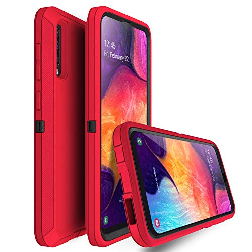 Mxx Heavy Duty Case For Samsung Galaxy A50 - (No Screen Protector) Drop Protection Tough Case For Galaxy A50 (Red) #TOP4