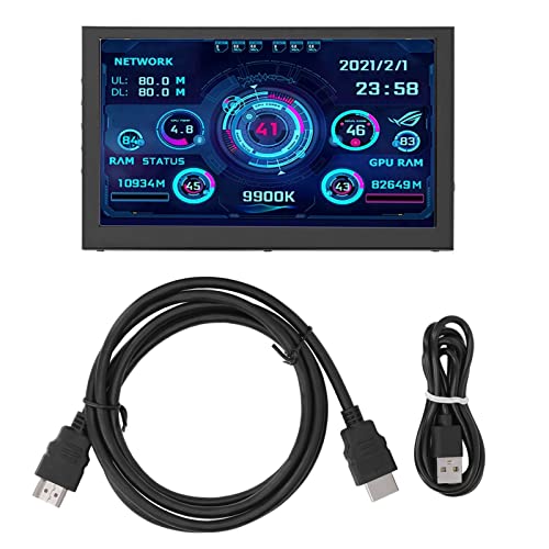 Pantalla Secundaria, Ajuste Brillante sin Paso 7 Pulgadas Autoinfecto Auto Monitor de Computadora ABS para Office