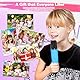 Karaoke Maschine Kinder mit 2 Mikrofon, Mini Karaoke Drahtlosen Mikrofon, Tragbares Bluetooth Lautsprecher mit LED-Lichtern, Geschenke Spielzeug für Mädchen und Jungen