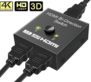 Lunatic 9444 2 Port Çift Yönlü Hdmi Switch Splitter Ekran Monitör Altın Kaplama Çoklayıcı Çoğaltıcı (Aynı anda iki ekrana görüntü vermez. Üzerindeki düğmeyle ekranlar arası geçiş yapılır)