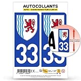Autocollant Plaque Immatriculation