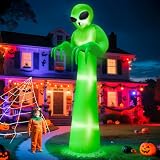 12 FT Scary Halloween Inflatable Alien Built-in LEDs Outdoor Decoration