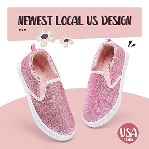 Image of K KomForme Boys & Girls Slip on Shoes, Toddler Canvas Walking Shoes | Lightweight, Comfortable