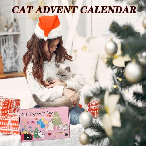 Jouets interactifs pour chats : set de peluches de Noël résistantes pour chatons - 3