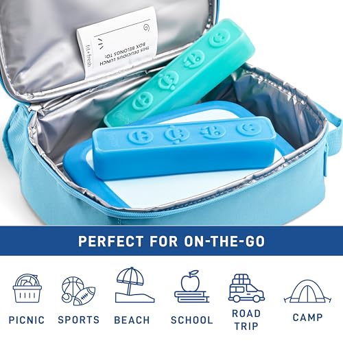Cool Coolers by Fit & Fresh Kids Icicle Lunch Box Ice Pack Sticks, Icicle Ice Sticks for Lunch Bags and Coolers, Lunch Ice Pack Sticks, Reusable, Multicolored, Smile Icicles, 8PK by Fit & Fresh - Image 4