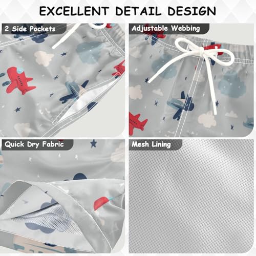 Dussdil Boy's Board Shorts Swim Trunks for Boy Kids Toddler Beach Swimwear Bottom Short Pants 2T-XL2