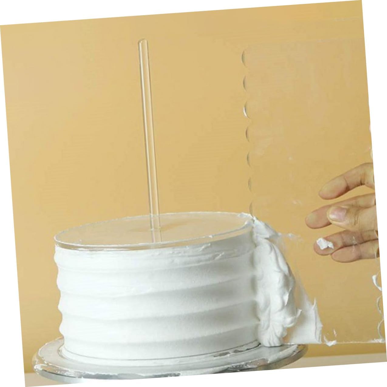 11pcs Acrylic Cake Discs and Baking Scrapers Set round Boards, Rectangular Scrapers, and Support Rods for Cake Decorating and Pastry Cutting Supplies