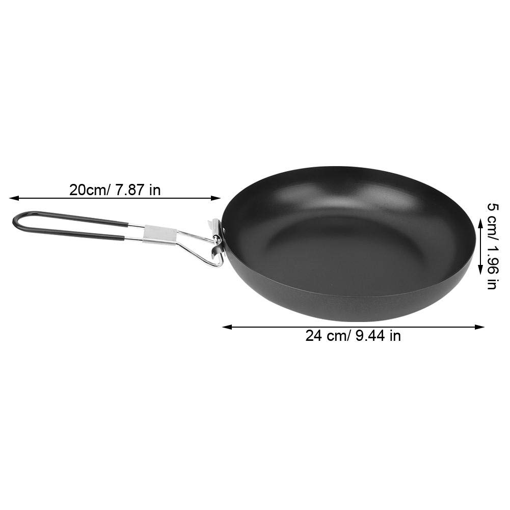 MAGT Camping Pfanne, Antihaft-Outdoor-Kochpfanne Metall Tragbare Pfanne Mehrzweck-Camping-Kochgeschirr für das Kochen im Freien