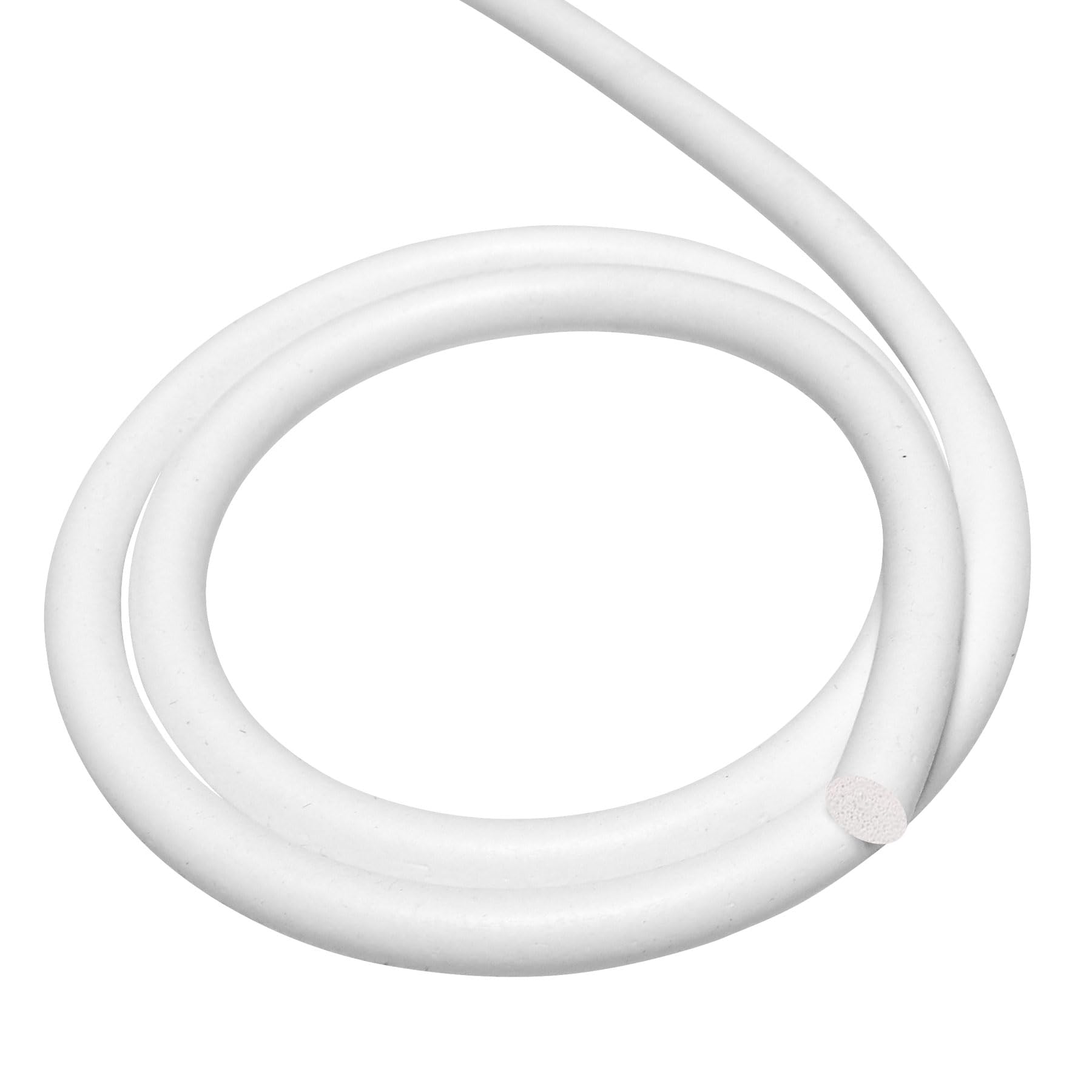 iMeistek Silicone Foam Seal Strip 10 mm Dia x 4 m, Round Silicone Sponge Rubber Weather Stripping Cord for Door and Window, Backer Rod, DIY Gasket, White