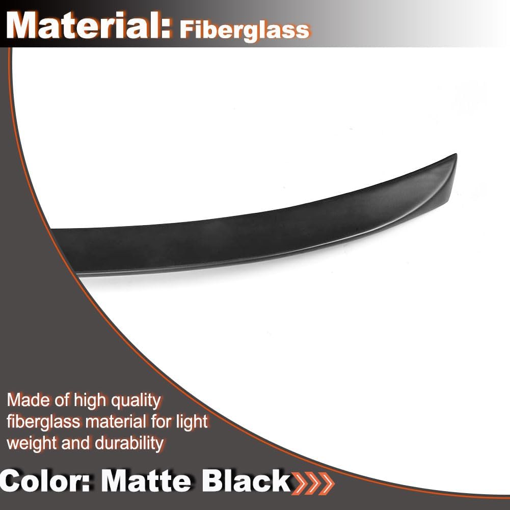 Matte Black Rear Trunk Spoiler for Infiniti Q50 Q50S Sedan 2014-2022 Fiberglass Rear Boot Lid Highkick Spoiler Wing Lip Factory Outlet