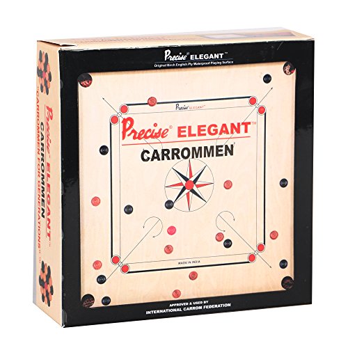 PRECISE KD Carrom Coins Carrommen Approved & Used by Carrom Federation of India, International Carrom Federation (Elegant C04)