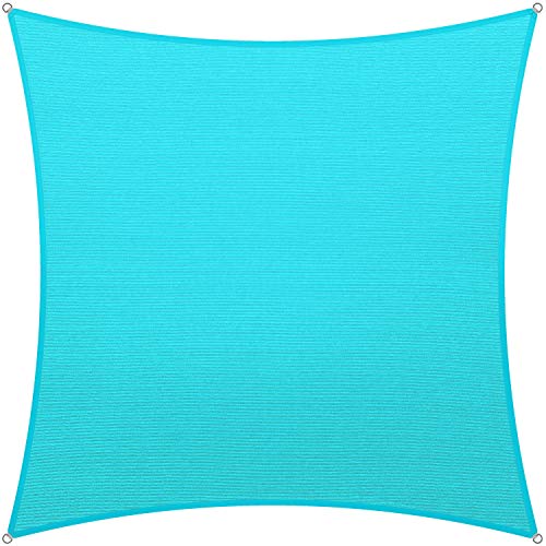 Shademart 12' X 18' Turquoise Sun Shade Sail Rectangle Canopy Fabric Cloth Screen Smtapr1218, Water And Air Permeable & Uv Resistant, Heavy Duty, Carport Patio Outdoor - (We Customize Size) #TOP5