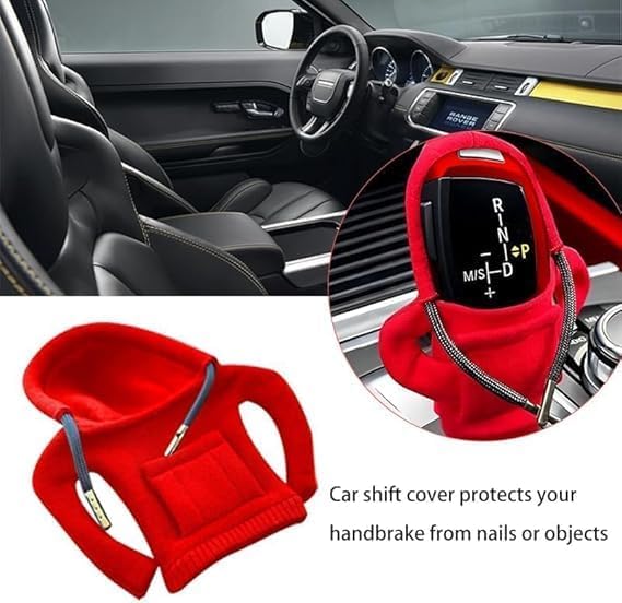 kesig® 2pcs Car Gear Shift Cover,Gear Shift Cover,Car Shift Knob Hoodie, Funny Gear Shift Knob Shirt Sweater, Automotive Interior Novelty Accessories Decorations (Multicolor) 4