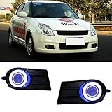 AupTech Angel Eyes LED DRL Fog Lights Lamp Kit with H11 55W Halogen Bulbs for 2006-2009 Suzuki Swift