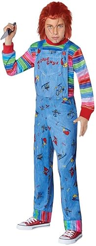 Spirit Halloween Disfraz de Chucky para niños con licencia oficial para niños y jóvenes