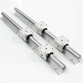 CNCYEAH 2 Guides Linéaires SBR20 500mm + 4 Blocs SBR20UU Pour CNC Imprimante 3D