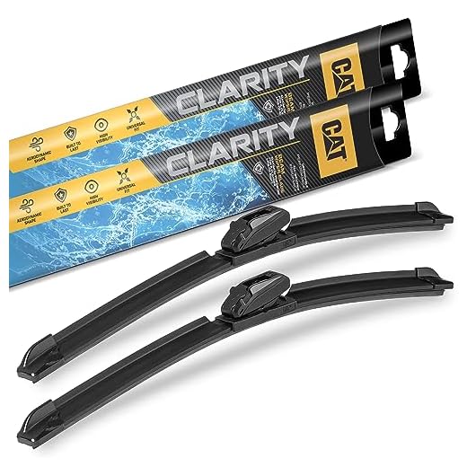 CAT C2.0 Wiper Blades (2-Pack), Front or Rear Wiper Blades for Cars SUVs Trucks, Direct OEM Replacement, Heavy Duty Streak-Free All Seasons Silent Crystal Clear Easy Installation - 26" + 17"