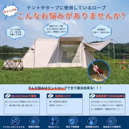 JKAYRKC ガイロープ 10本セット 4M