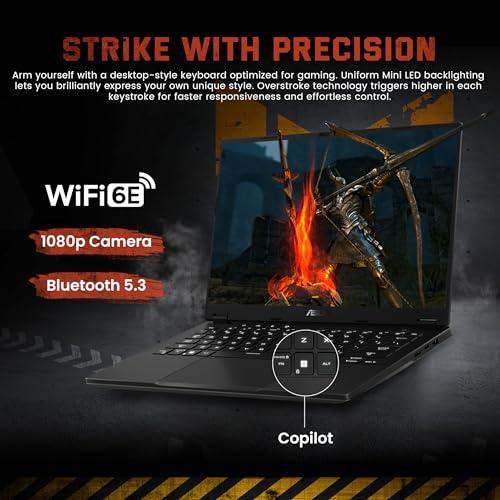 Image of ASUS TUF A14 14'' WQXGA 165Hz Gaming Laptop, AMD Ryzen AI 9 HX 370, GeForce RTX 4060, 16GB LPDDR5X RAM, 1TB SSD, Backlit Keyboard, Copilot, FHD Camera, Black, Win 11 Pro, 1TB Docking Station Set
