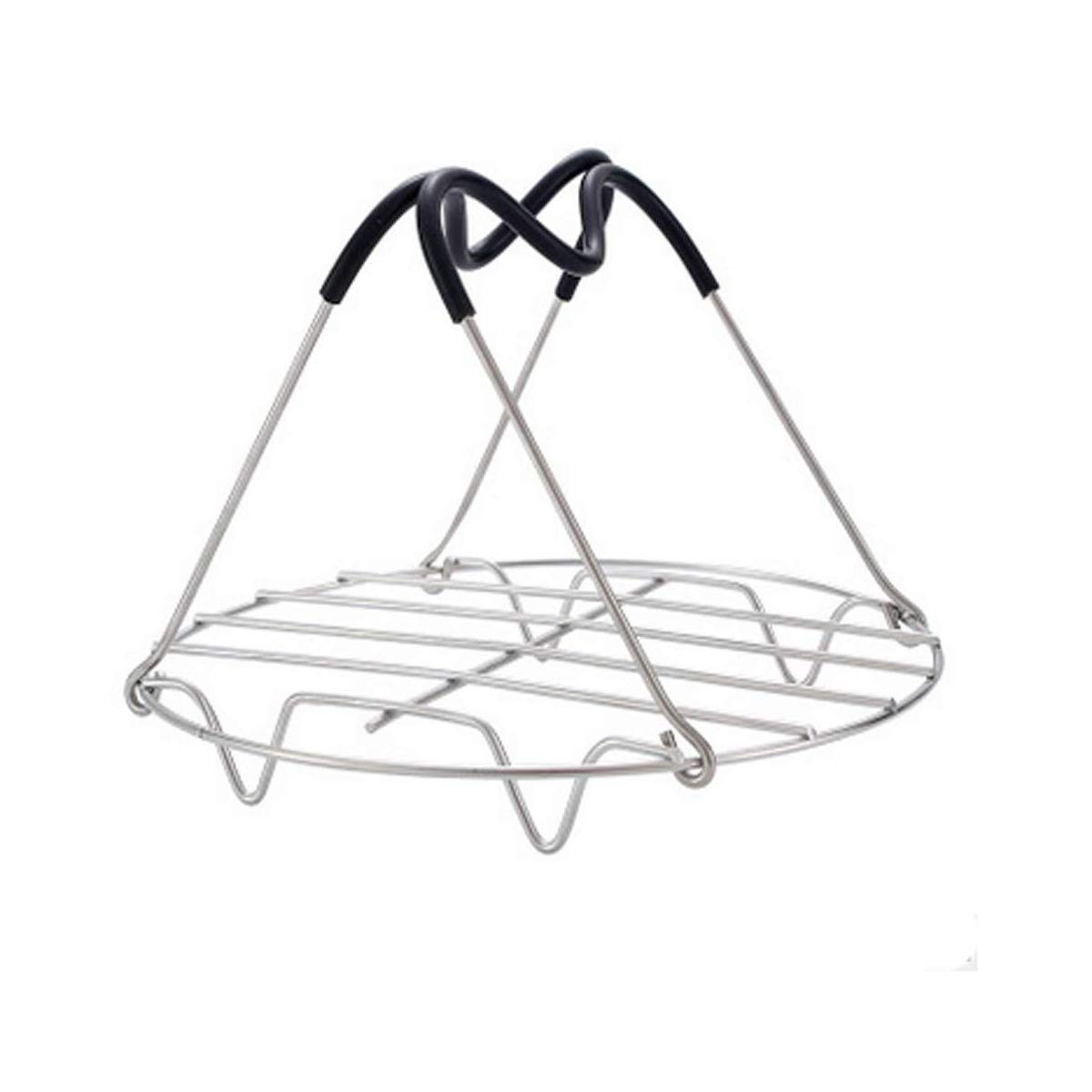 Steamer Rack Trivet With Heat Resistant Silicone Handles A-steamer