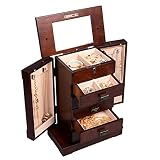 MEE TONG SHOP Armoire Jewelry Cabinet Box Storage Chest Stand Organizer Durable Wood New