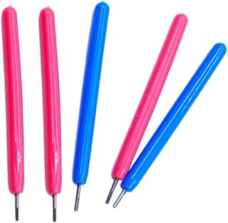 SEWACC 5piezas Herramientas De Quilling Colores Azul y Rojo Incluye Bolígrafo De Papel Ramificado y Aguja Para Manualidades Diy