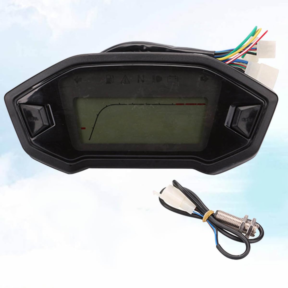 Velocímetro Digital LCD para Motocicleta Retroiluminación 12 V