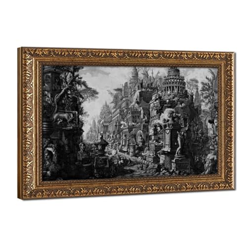 Toile Piranesi Rome Antichita Romane art mural haut de gamme cadre 50x75