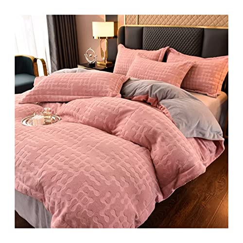 Housse de couette hiver velours drap de lit flanelle ensemble 4 pièces