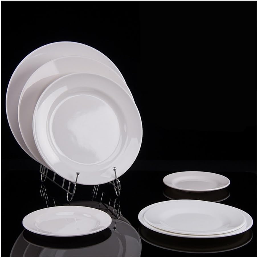 Dinner Plates White Round Steak Plates - Hotel & Household Dining Sets(6inch)