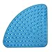 Produktbild SANIMIX Blaue Viertelkreis Anti Rutsch Matte für die Dusche - Eck Duscheinlage, Duschmatte - Größe: 54 x 54cm