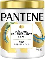 Máscara Pantene Pro-Vitaminas 3 em 1 Condicionante Com Óleo De Argan Para Fios Ressecados 550ml