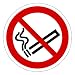 Produktbild 10 Aufkleber Piktogramm Rauchen verboten 20cm Ø selbstklebende Folie nach BGV A8, ASR A1.3, DIN 4844, Nichtraucher Symbol, No Smoking
