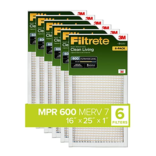 Filtrete 16x25x1 Air Filter, MPR 600, MERV 7,...