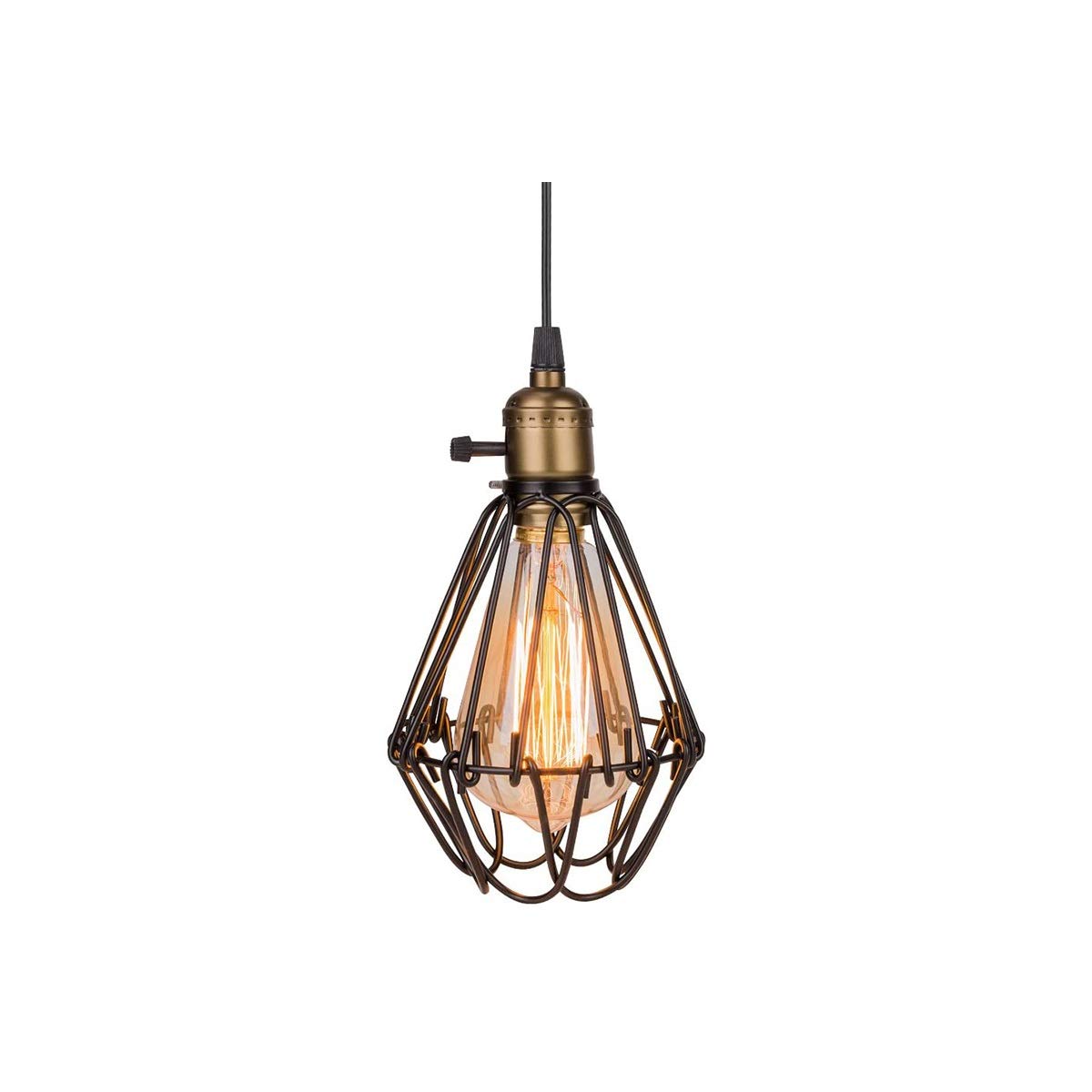 Plafonnier lampe suspendue moderne E27 en fer pour salon