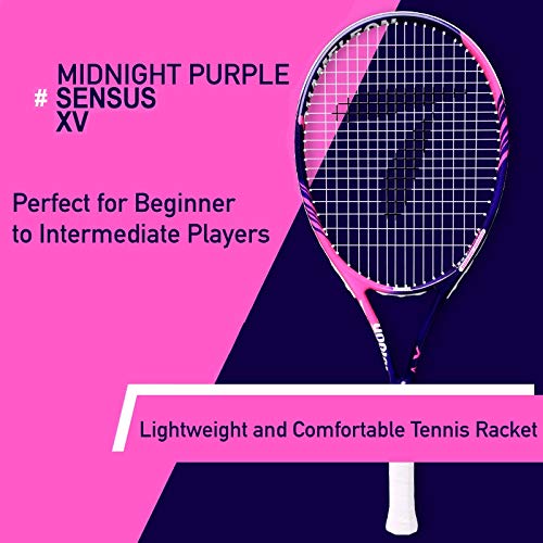 Teloon Sensus Series | Triple Shock Absorption | Adult Tennis Racquet, Women Tennis Racket Includes Bag Cover, Shock Absorber, Tennis Grip (Midnight Purple)
