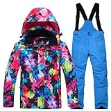 Kinder Ski Anzug Qualität wasserdichte Kapuzenjacke Parka + Pants Mädchen-Junge-Winter-Kleidung Ski Snowboard 2Pcs Anzüge Outfit as photo1 6T
