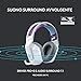 immagine 4Logitech G733 Lightspeed Cuffia Wireless con Microfono Gaming con Fascia per la Testa a Sospensione, Lightsync RGB, Tecnologia Microfono Blue Voice e Driver Audio Pro-G, Bianco