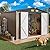 IRONCK 10x8FT Outdoor Storage Shed with Breathable Vent, Galvanized Steel Metal Tool Shed with Lockable Doors for Yard Bins/Generator/Wheelbarrow Garden Storage, Brown