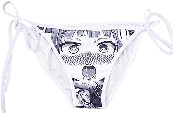 YOMORIO Ahu Face Clothing Pants, Sexy Anime, String Panties, Black and White Cartoon Panties, School Girls, Cute, Cartoon Print, Erotic Underwear, Lolita Temptation, Cosplay, Girl Panties