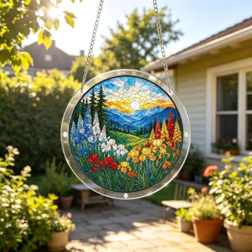 Flower Field Acrylic Jigsaw Puzzle for Adult,83 Pieces Acrylic Puzzle 7.4in by PZGAMETOY - Used condition - Image 2