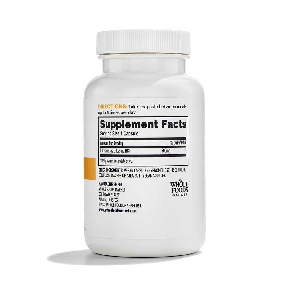 365 by Whole Foods Market, L-Lysine 500mg, 100 Count — Amazon image 2